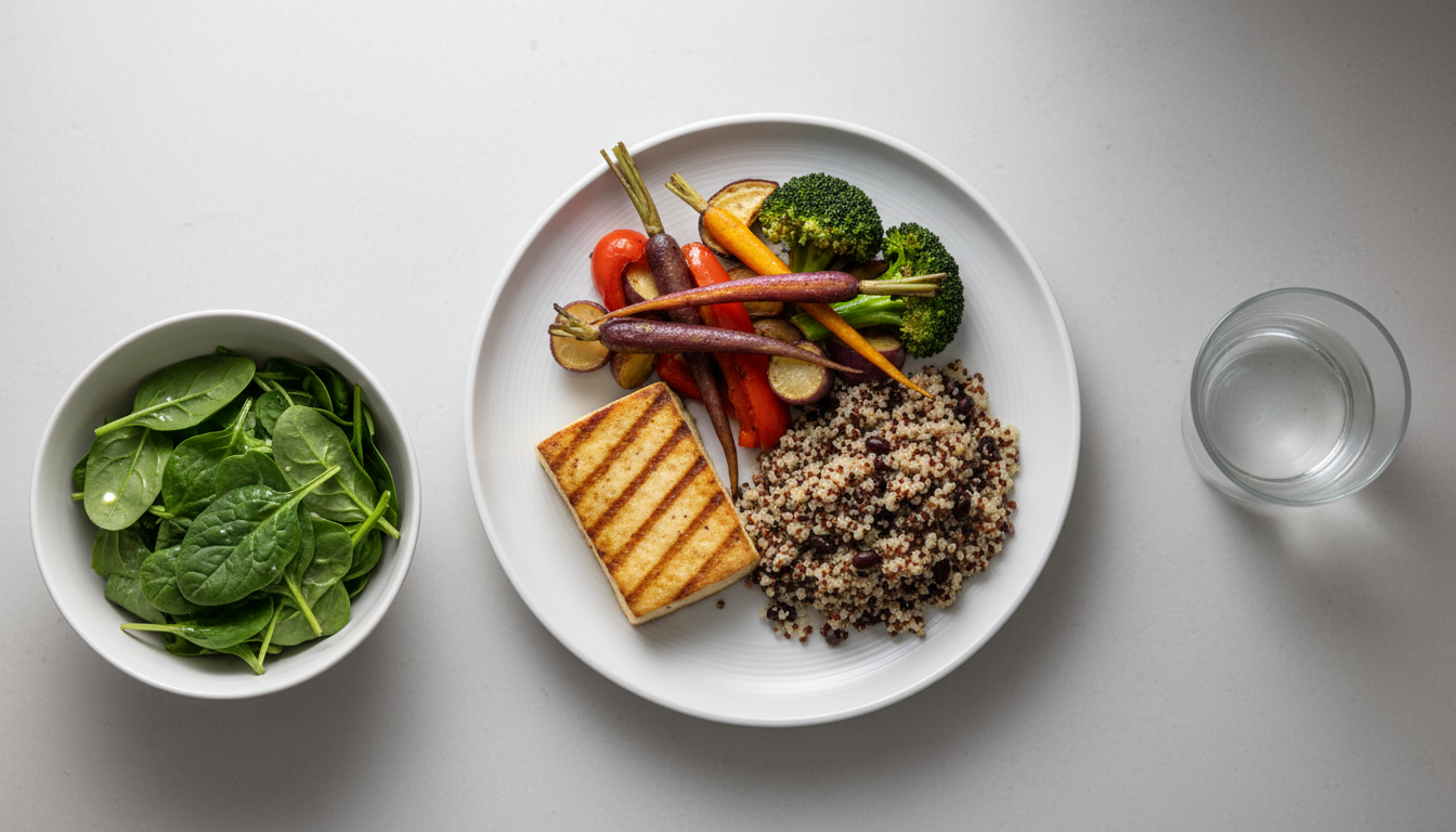 fitnessfloor-blog493367 Gesunde Mahlzeit nach dem Training im Fitnessstudio.
