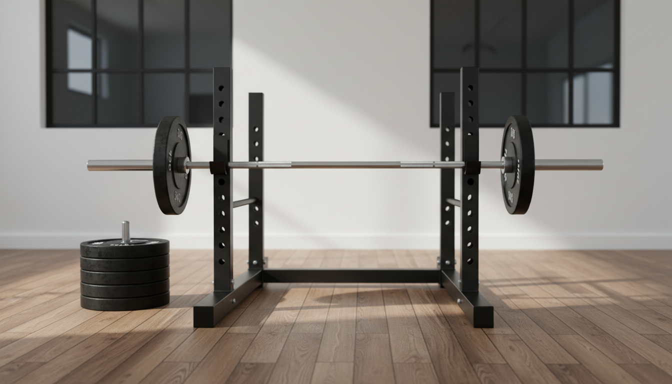 fitnessfloor-blog614967 Fitnessstudio: Langhantel am Squat-Rack im Trainingsraum