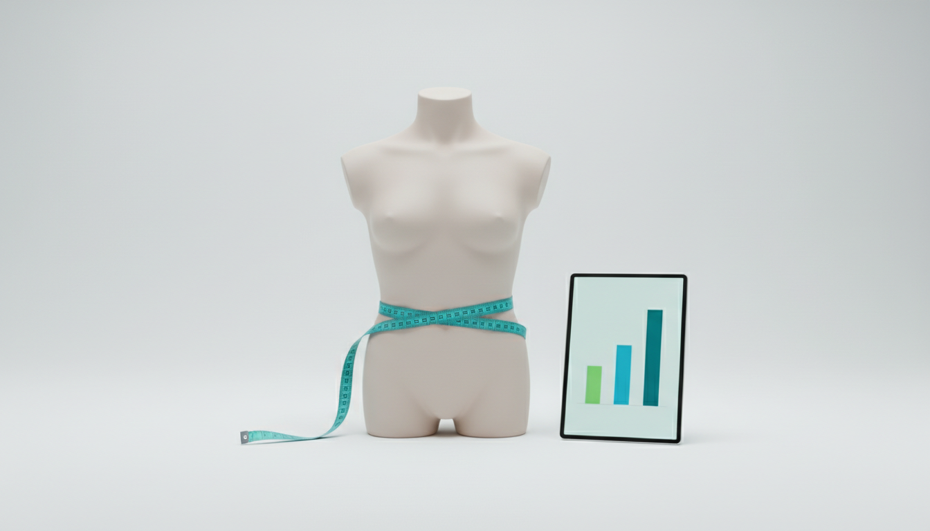 fitnessfloor-blog697022 Fitnessstudio-Szene: Maßband um Taille, Tablet mit Diagramm