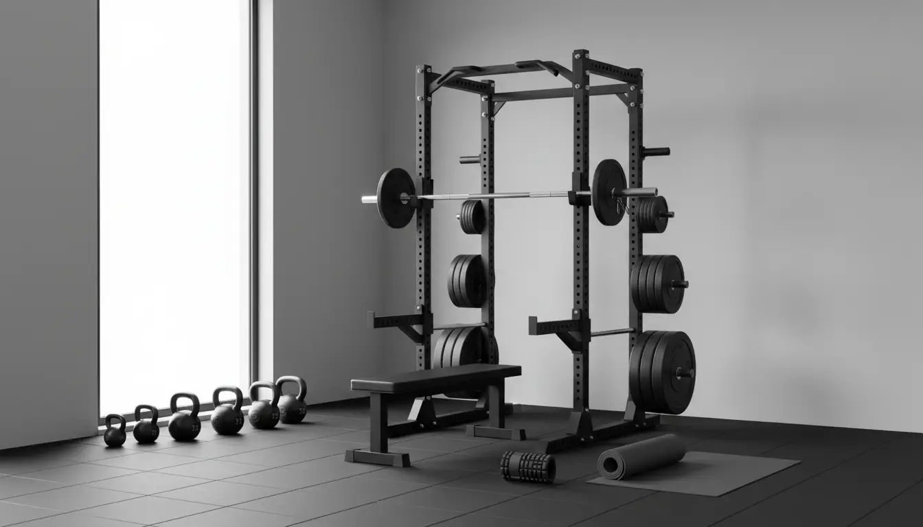 Fitnessstudio: Krafttraining mit Langhantel im Studio.