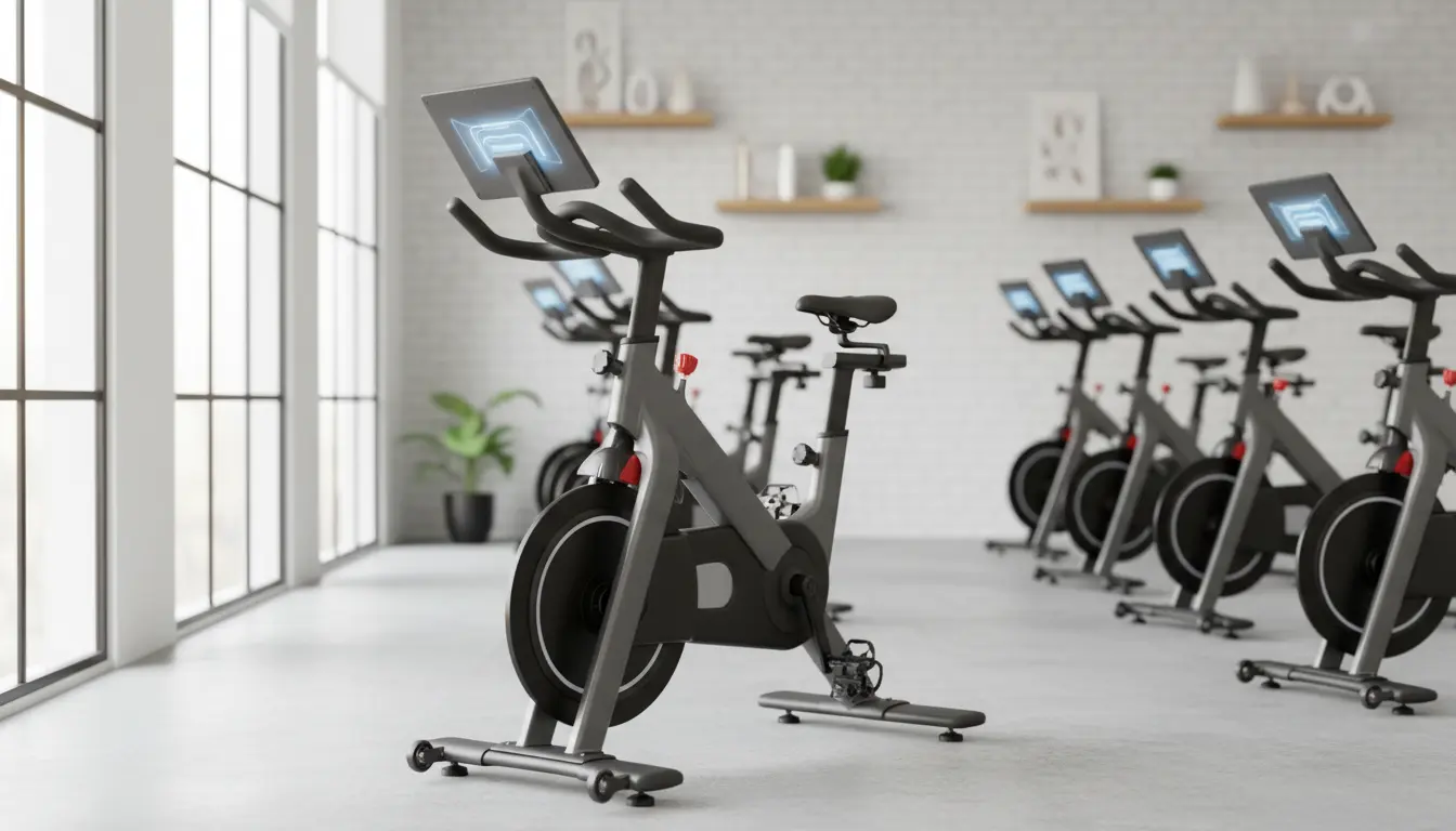 fitnessfloor-blog618072 Fitnessstudio mit Spinning-Bikes in hellen Räumen