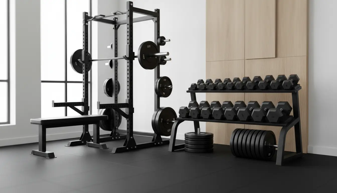 fitnessfloor-blog586108 Fitnessstudio: Krafttraining mit Langhantel-Bank und Hanteln